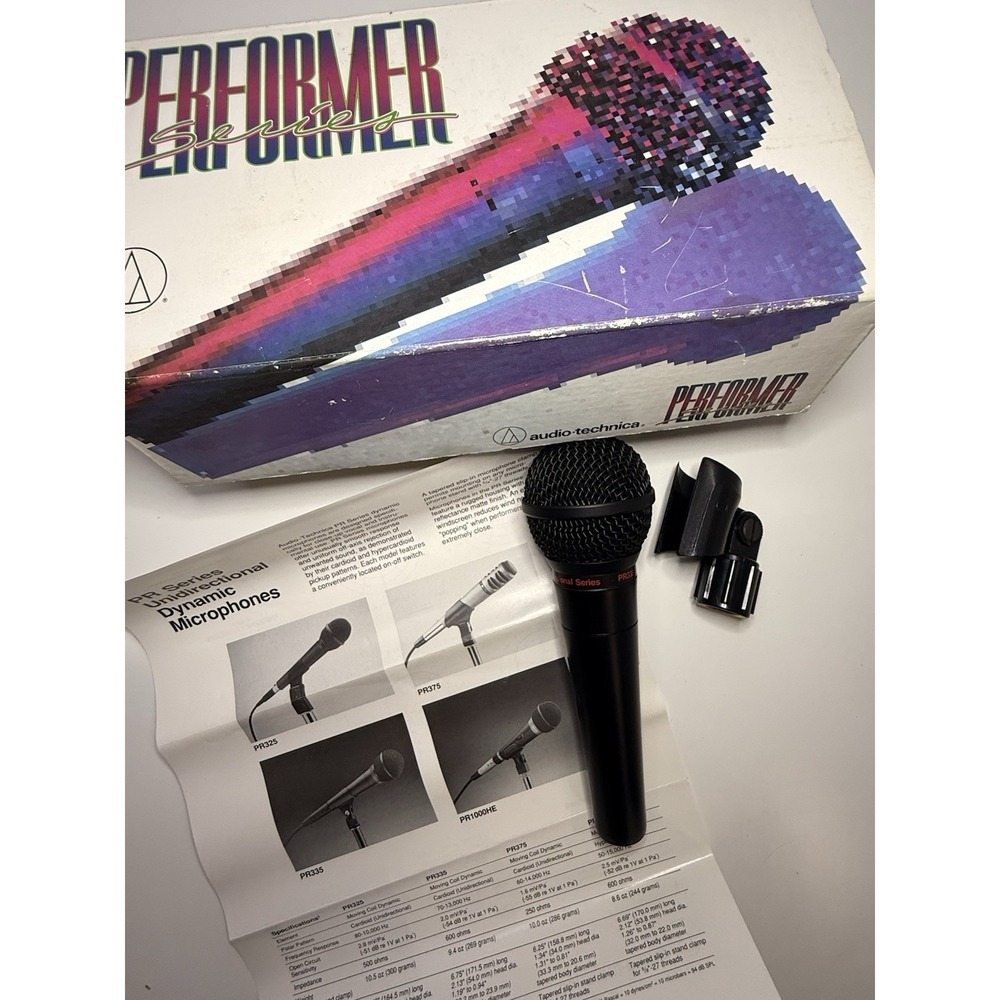 🎤 Audio-Technica PR335 Dynamic Microphone – Performer Series –‎ Vintage